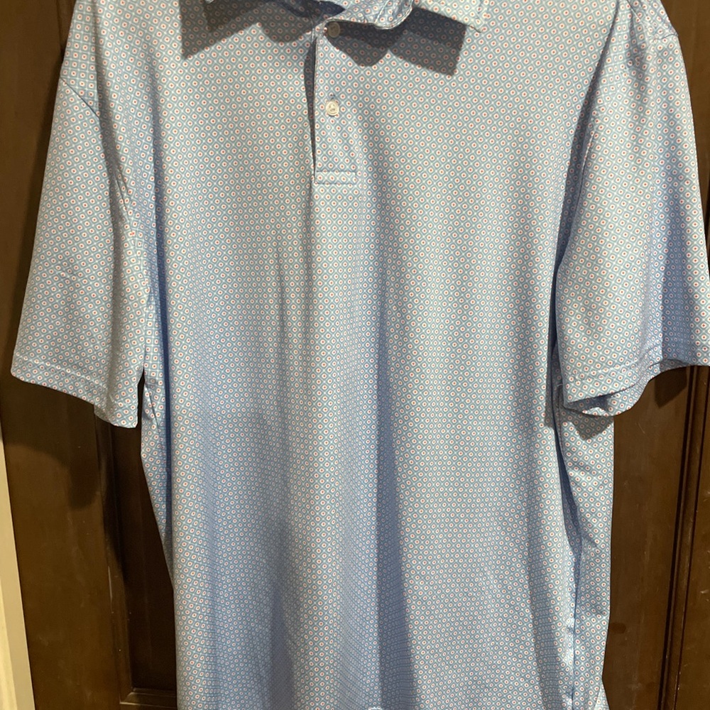 Classic Blue Polo Shirt with Short Sleeves